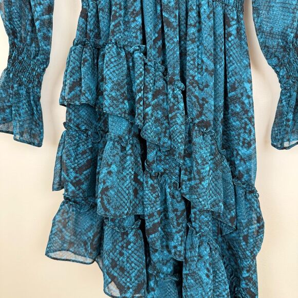 MISA Los Angeles Snake Print Savanna Dress 💚 - Picture 10 of 14